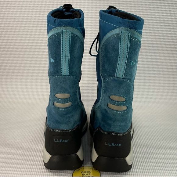 L.L. Bean snow boots for kids size 5, It fits women 6.5, blue suede. - Picture 4 of 13